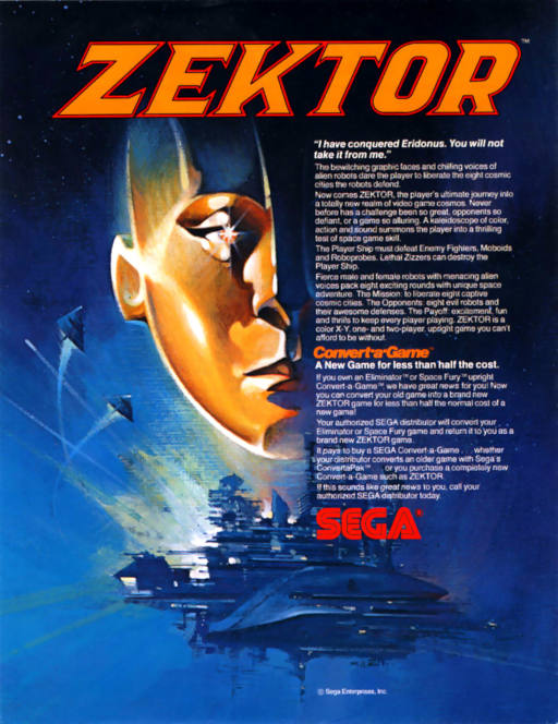 Zektor (revision B) Arcade Game Cover